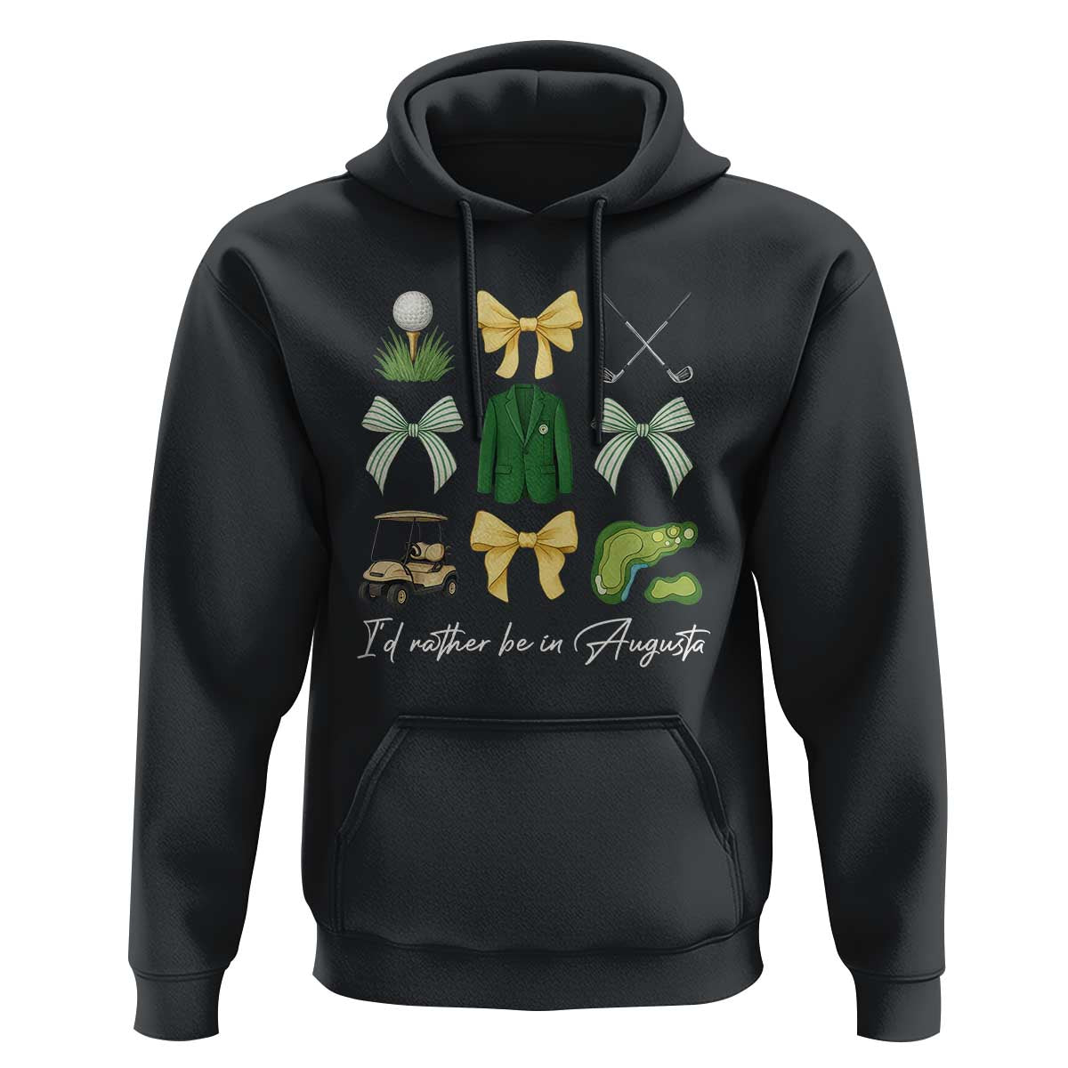 Funny Id Rather Be In Augusta Coquette Golfer Hoodie Georgia Golf Traditions Golfing Fan Aesthetic