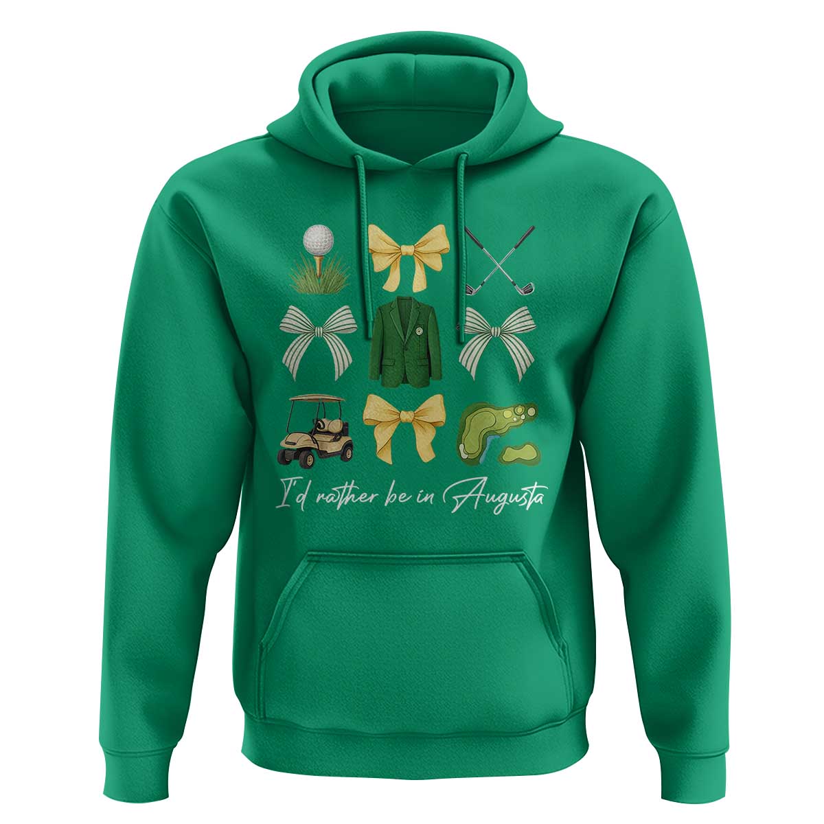Funny Id Rather Be In Augusta Coquette Golfer Hoodie Georgia Golf Traditions Golfing Fan Aesthetic