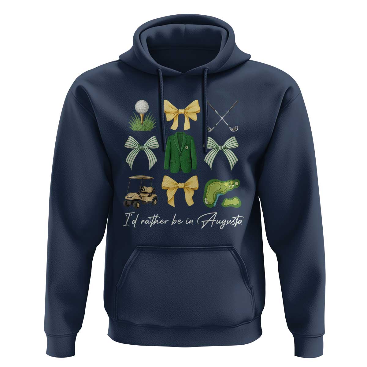 Funny Id Rather Be In Augusta Coquette Golfer Hoodie Georgia Golf Traditions Golfing Fan Aesthetic