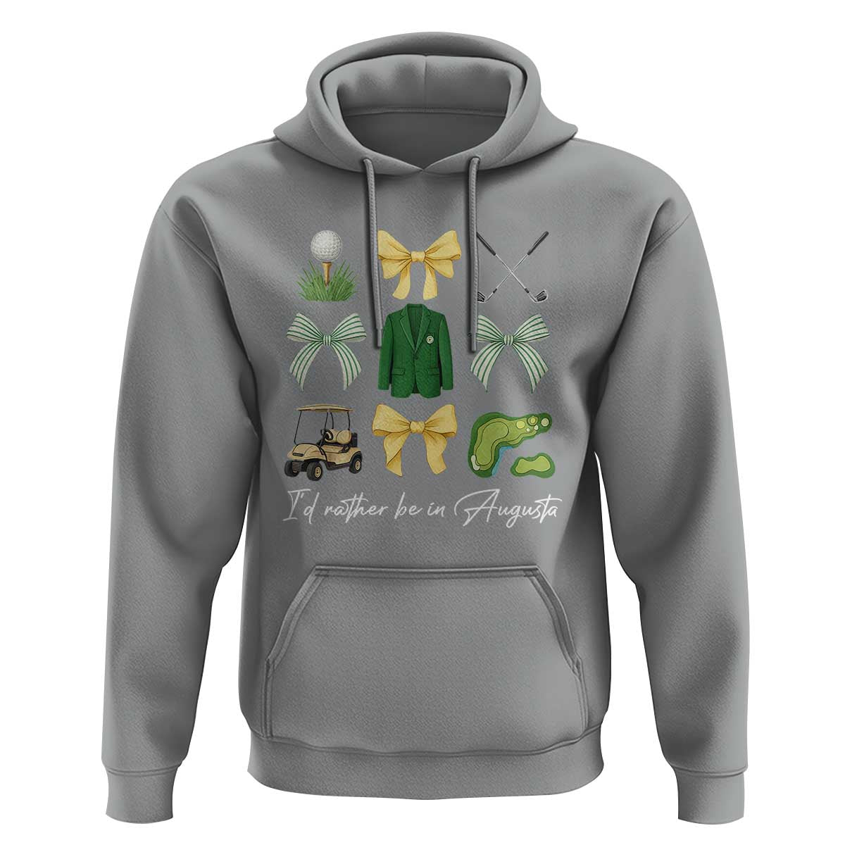 Funny Id Rather Be In Augusta Coquette Golfer Hoodie Georgia Golf Traditions Golfing Fan Aesthetic