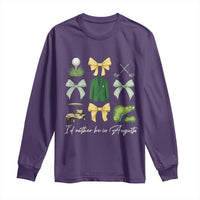 Funny Id Rather Be In Augusta Coquette Golfer Long Sleeve Shirt Georgia Golf Traditions Golfing Fan Aesthetic