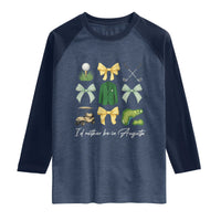 Funny Id Rather Be In Augusta Coquette Golfer Raglan Shirt Georgia Golf Traditions Golfing Fan Aesthetic