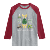 Funny Id Rather Be In Augusta Coquette Golfer Raglan Shirt Georgia Golf Traditions Golfing Fan Aesthetic