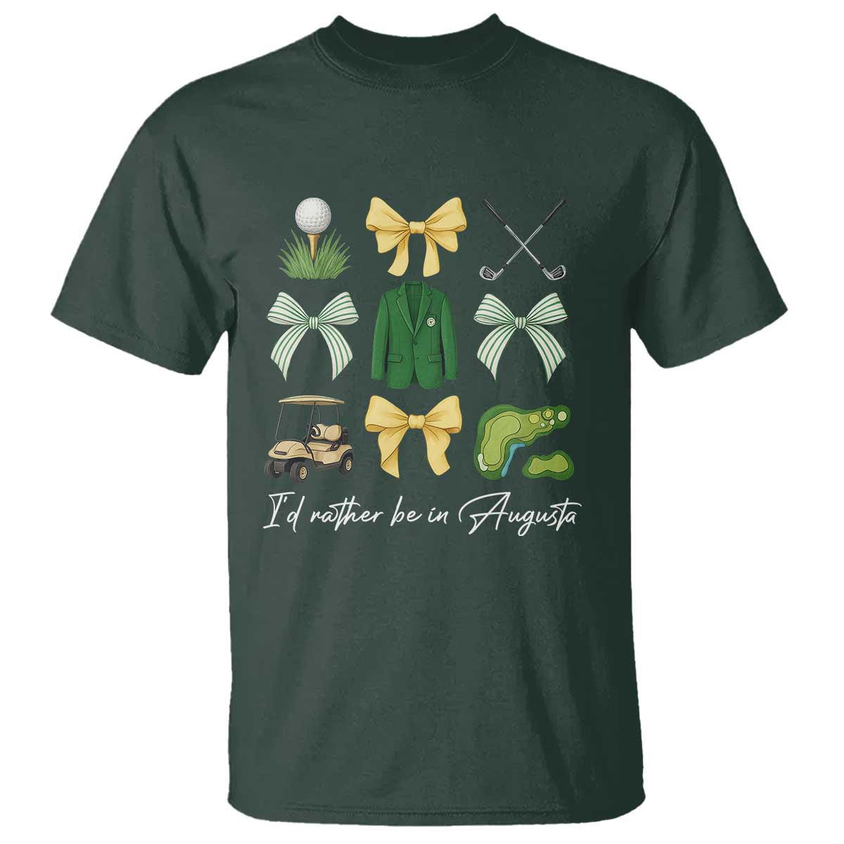 Funny Id Rather Be In Augusta Coquette Golfer T Shirt Georgia Golf Traditions Golfing Fan Aesthetic