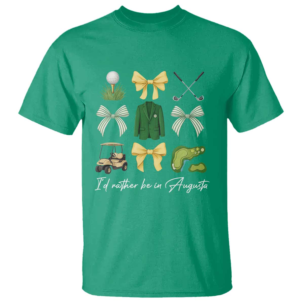 Funny Id Rather Be In Augusta Coquette Golfer T Shirt Georgia Golf Traditions Golfing Fan Aesthetic