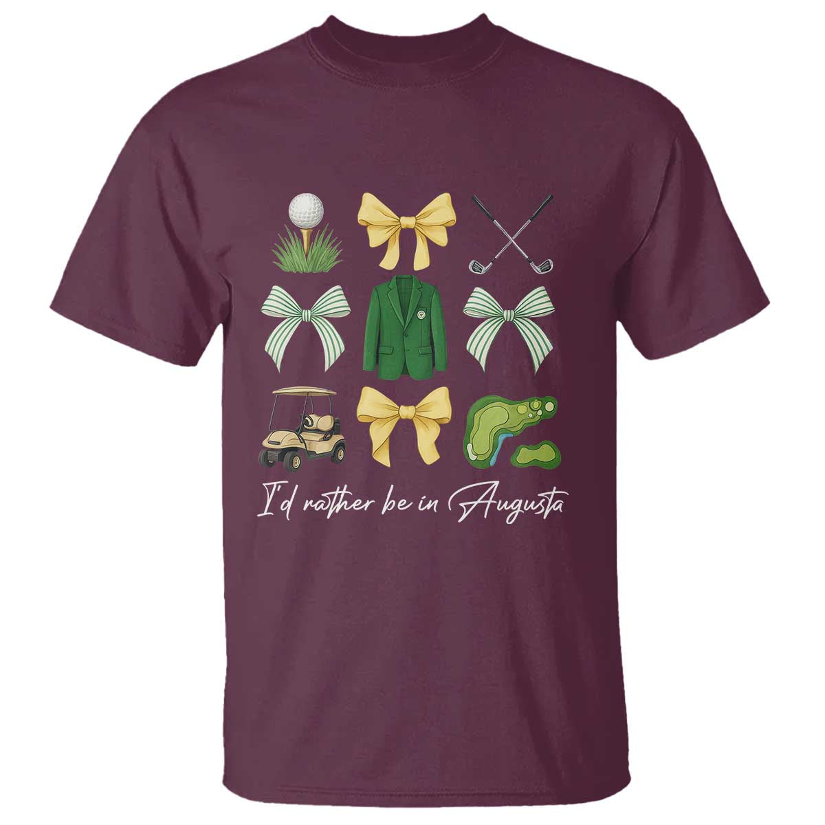 Funny Id Rather Be In Augusta Coquette Golfer T Shirt Georgia Golf Traditions Golfing Fan Aesthetic
