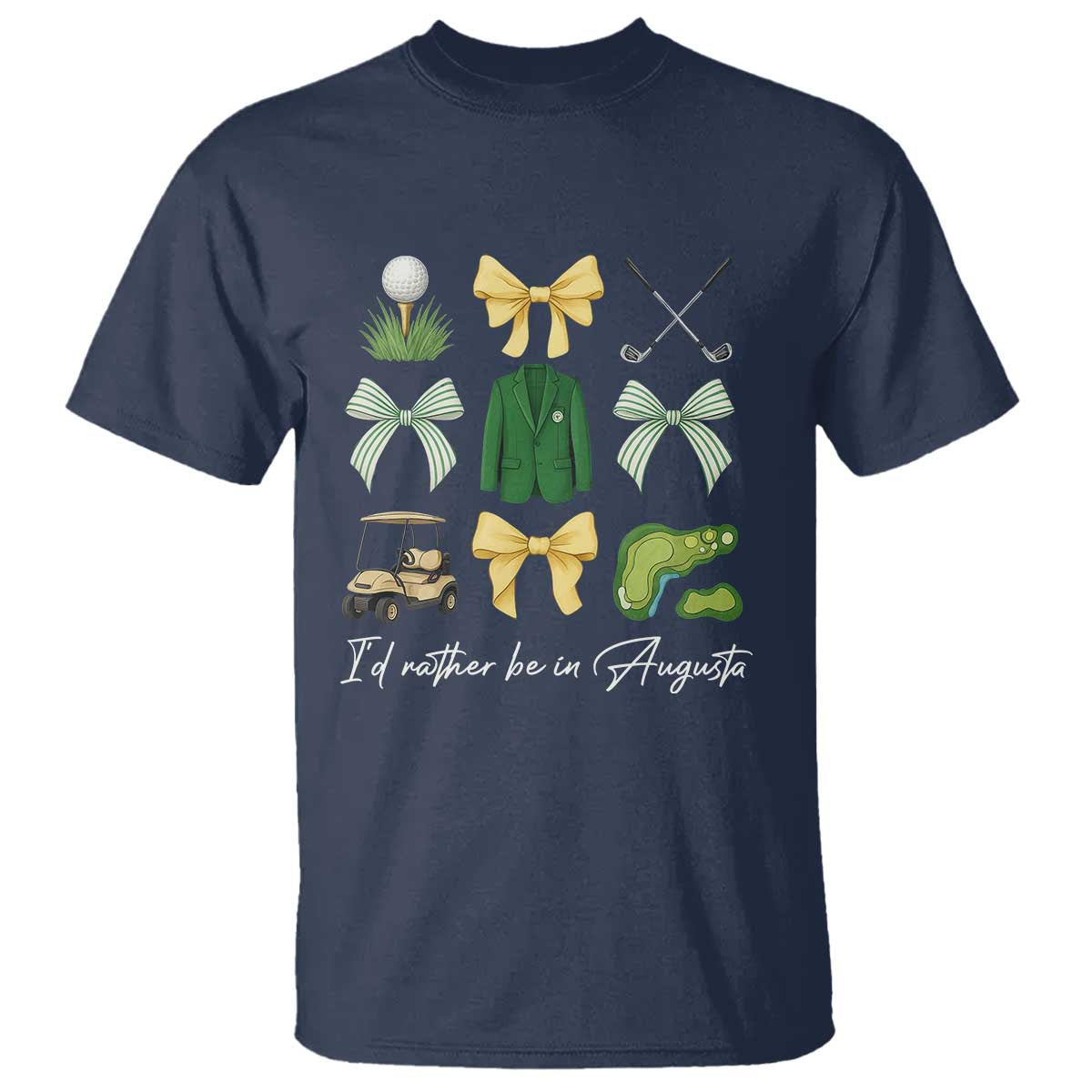 Funny Id Rather Be In Augusta Coquette Golfer T Shirt Georgia Golf Traditions Golfing Fan Aesthetic