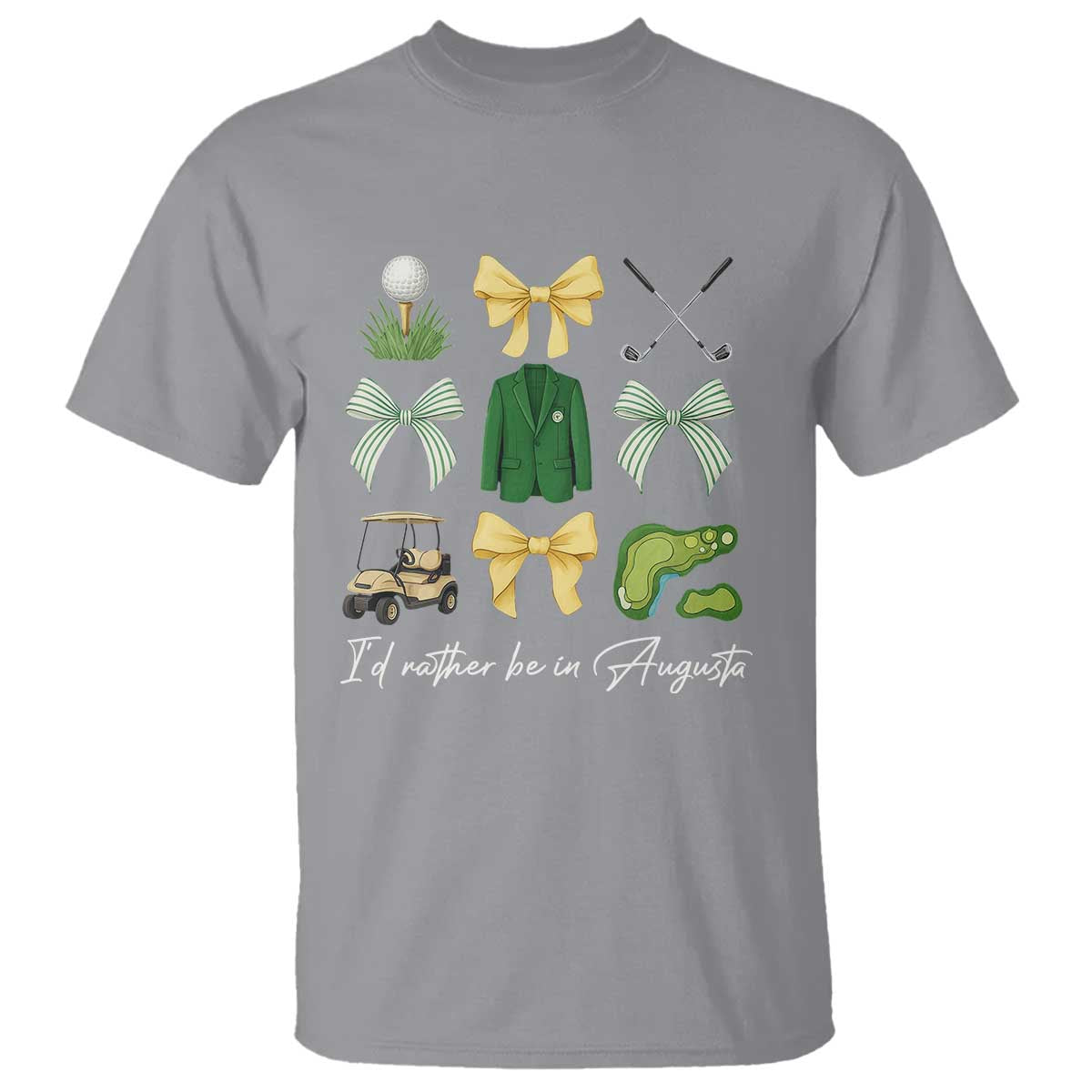 Funny Id Rather Be In Augusta Coquette Golfer T Shirt Georgia Golf Traditions Golfing Fan Aesthetic