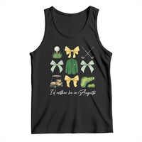 Funny Id Rather Be In Augusta Coquette Golfer Tank Top Georgia Golf Traditions Golfing Fan Aesthetic