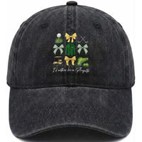 Funny Id Rather Be In Augusta Coquette Golfer Washed Cotton Baseball Cap Georgia Golf Traditions Golfing Fan Aesthetic