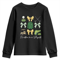 Funny Id Rather Be In Augusta Coquette Golfer Youth Sweatshirt Georgia Golf Traditions Golfing Fan Aesthetic