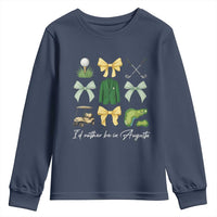 Funny Id Rather Be In Augusta Coquette Golfer Youth Sweatshirt Georgia Golf Traditions Golfing Fan Aesthetic
