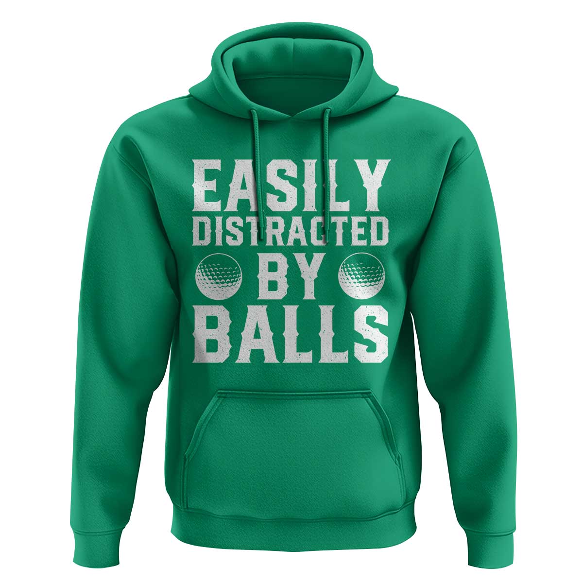 Easily Distracted By Balls Funny Golfer Hoodie Sarcastic Golfing Humor for Golf Dads n Men