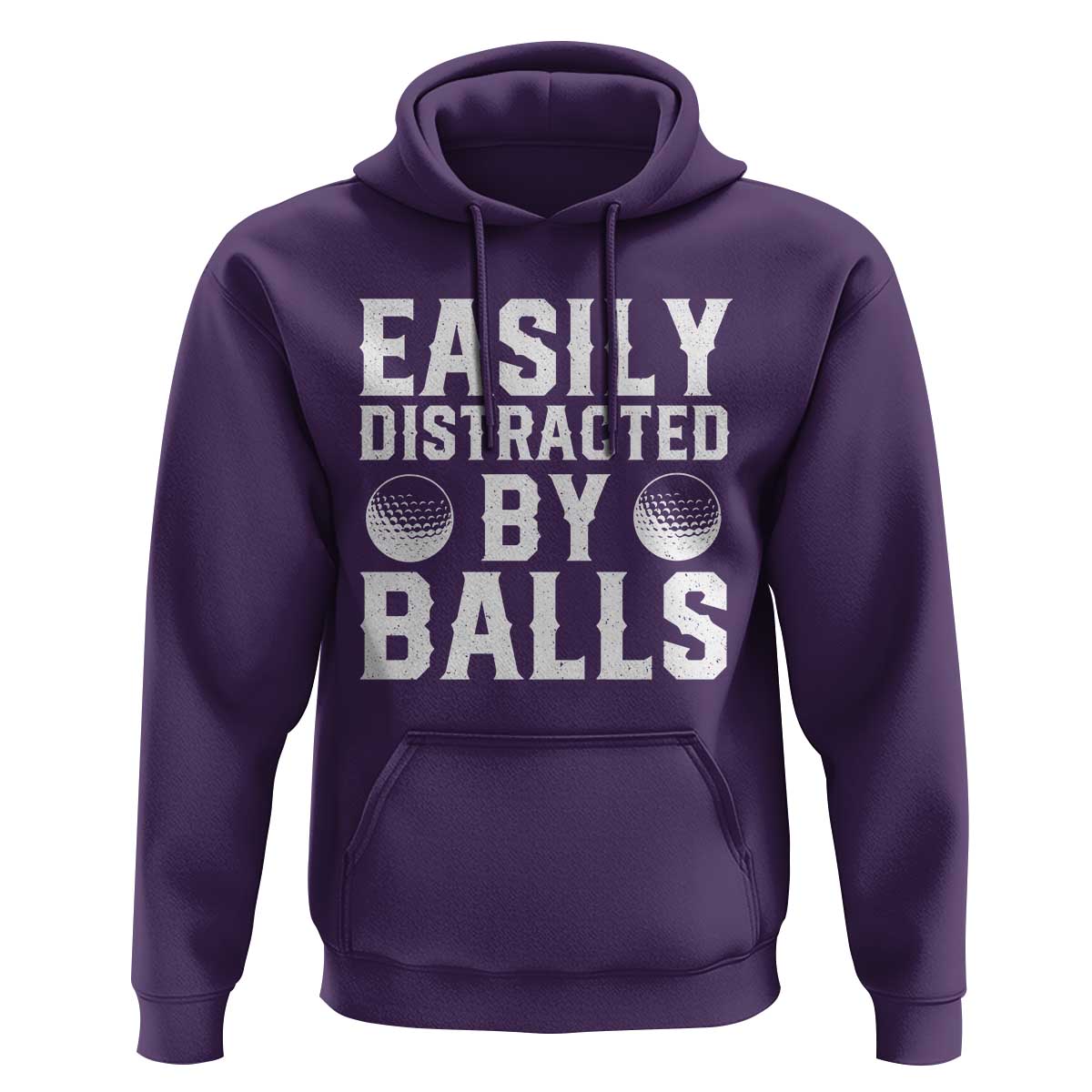 Easily Distracted By Balls Funny Golfer Hoodie Sarcastic Golfing Humor for Golf Dads n Men