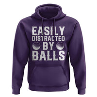 Easily Distracted By Balls Funny Golfer Hoodie Sarcastic Golfing Humor for Golf Dads n Men