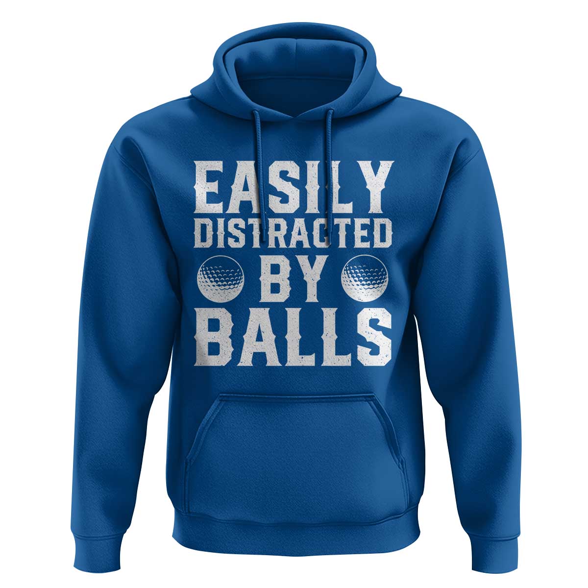 Easily Distracted By Balls Funny Golfer Hoodie Sarcastic Golfing Humor for Golf Dads n Men