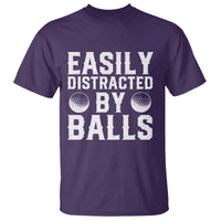 Easily Distracted By Balls Funny Golfer T Shirt Sarcastic Golfing Humor for Golf Dads n Men