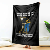 Just Tap It In Funny Golfer Throw Blanket Tappy Tap Taparoo Putting Golfing Humor Retro Golf Lover