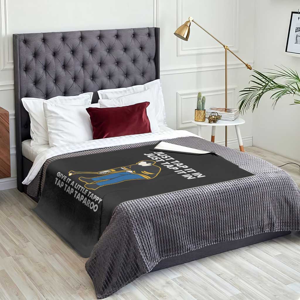 Just Tap It In Funny Golfer Throw Blanket Tappy Tap Taparoo Putting Golfing Humor Retro Golf Lover