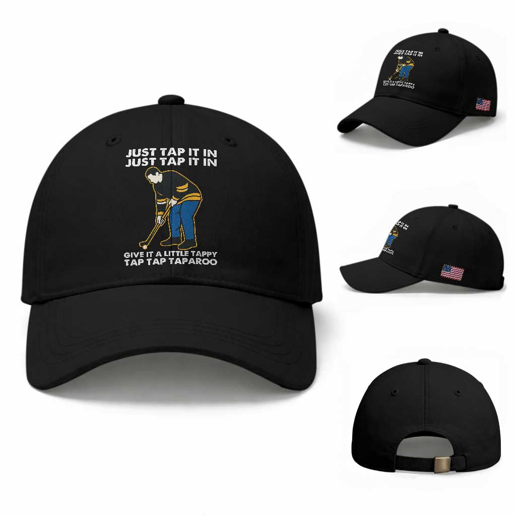 Just Tap It In Funny Golfer Baseball Cap Tappy Tap Taparoo Putting Golfing Humor Retro Golf Lover