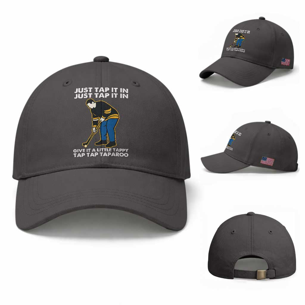 Just Tap It In Funny Golfer Baseball Cap Tappy Tap Taparoo Putting Golfing Humor Retro Golf Lover