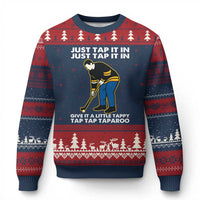Just Tap It In Funny Golfer Ugly Christmas Sweater Tappy Tap Taparoo Putting Golfing Humor Retro Golf Lover