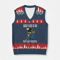 Just Tap It In Funny Golfer V-Neck Knit Sweater Vest Tappy Tap Taparoo Putting Golfing Humor Retro Golf Lover