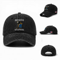 Just Tap It In Funny Golfer Washed Cotton Baseball Cap Tappy Tap Taparoo Putting Golfing Humor Retro Golf Lover