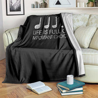 Life Is Full Of Important Choices Golf Club Throw Blanket Driver Iron Wedge Putter Selection Funny Avid Golfers