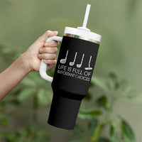 Life Is Full Of Important Choices Golf Club Tumbler With Handle Driver Iron Wedge Putter Selection Funny Avid Golfers