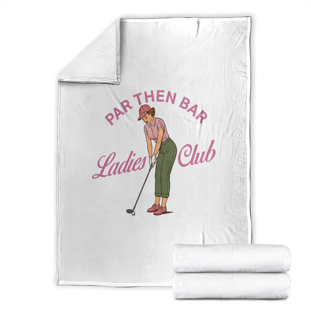 Par Then Bar Ladies Club Vintage Throw Blanket Retro Womens Golfing 19th Hole Humor Preppy Country