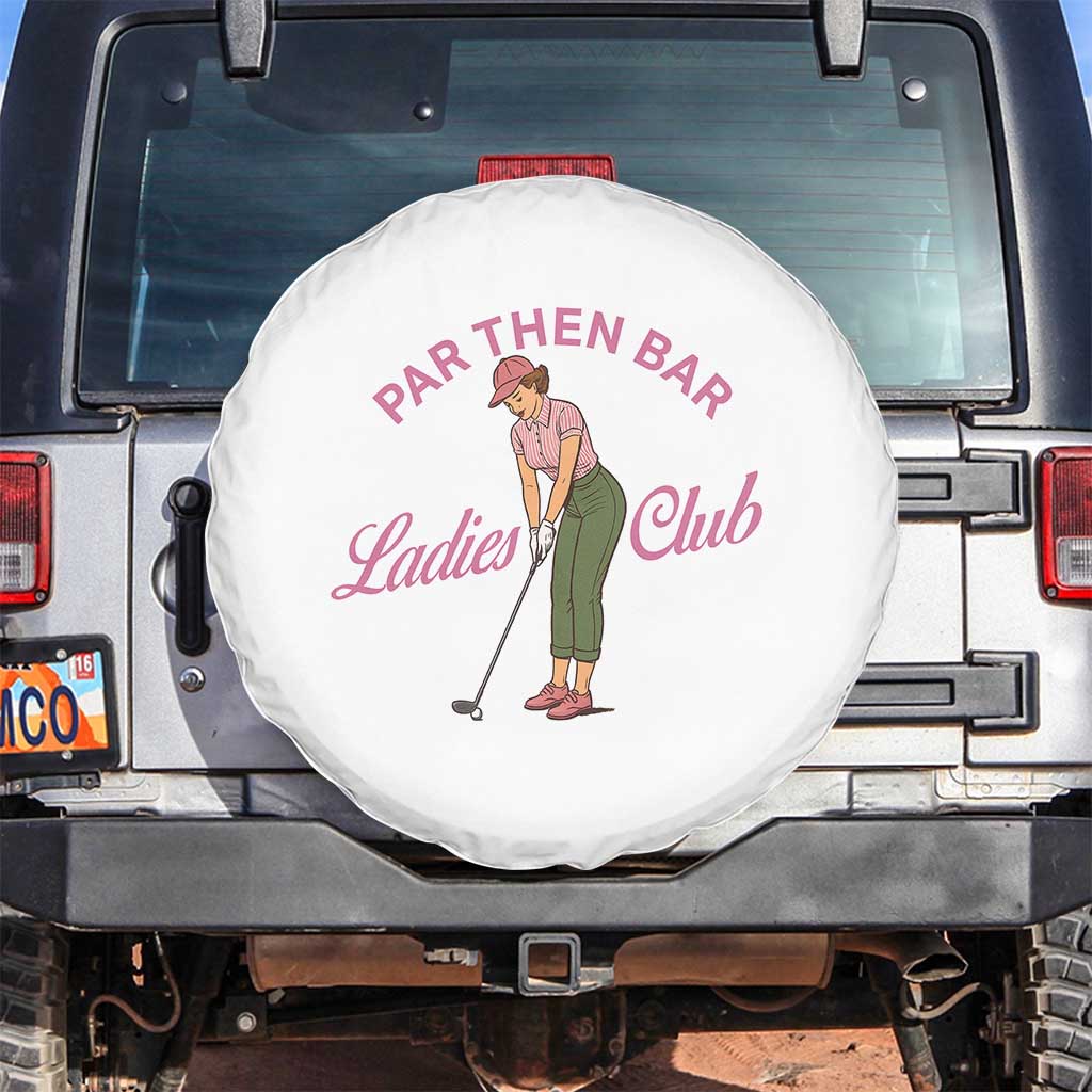 Par Then Bar Ladies Club Vintage Spare Tire Cover Retro Womens Golfing 19th Hole Humor Preppy Country