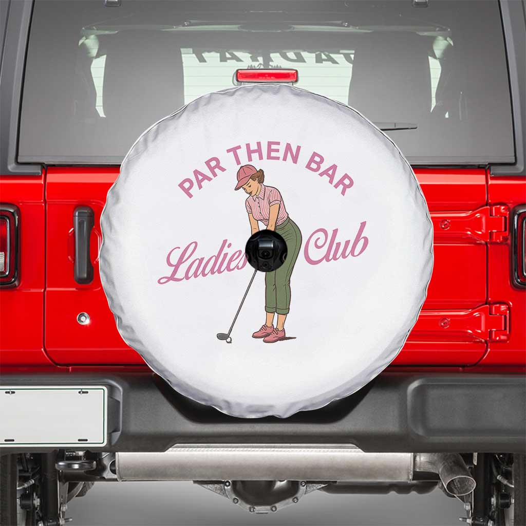 Par Then Bar Ladies Club Vintage Spare Tire Cover Retro Womens Golfing 19th Hole Humor Preppy Country