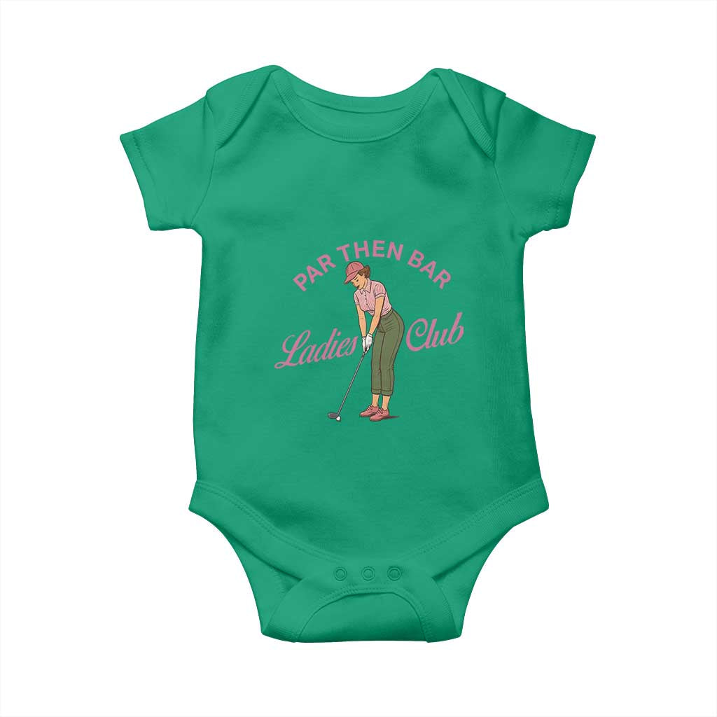 Par Then Bar Ladies Club Vintage Baby Onesie Retro Womens Golfing 19th Hole Humor Preppy Country