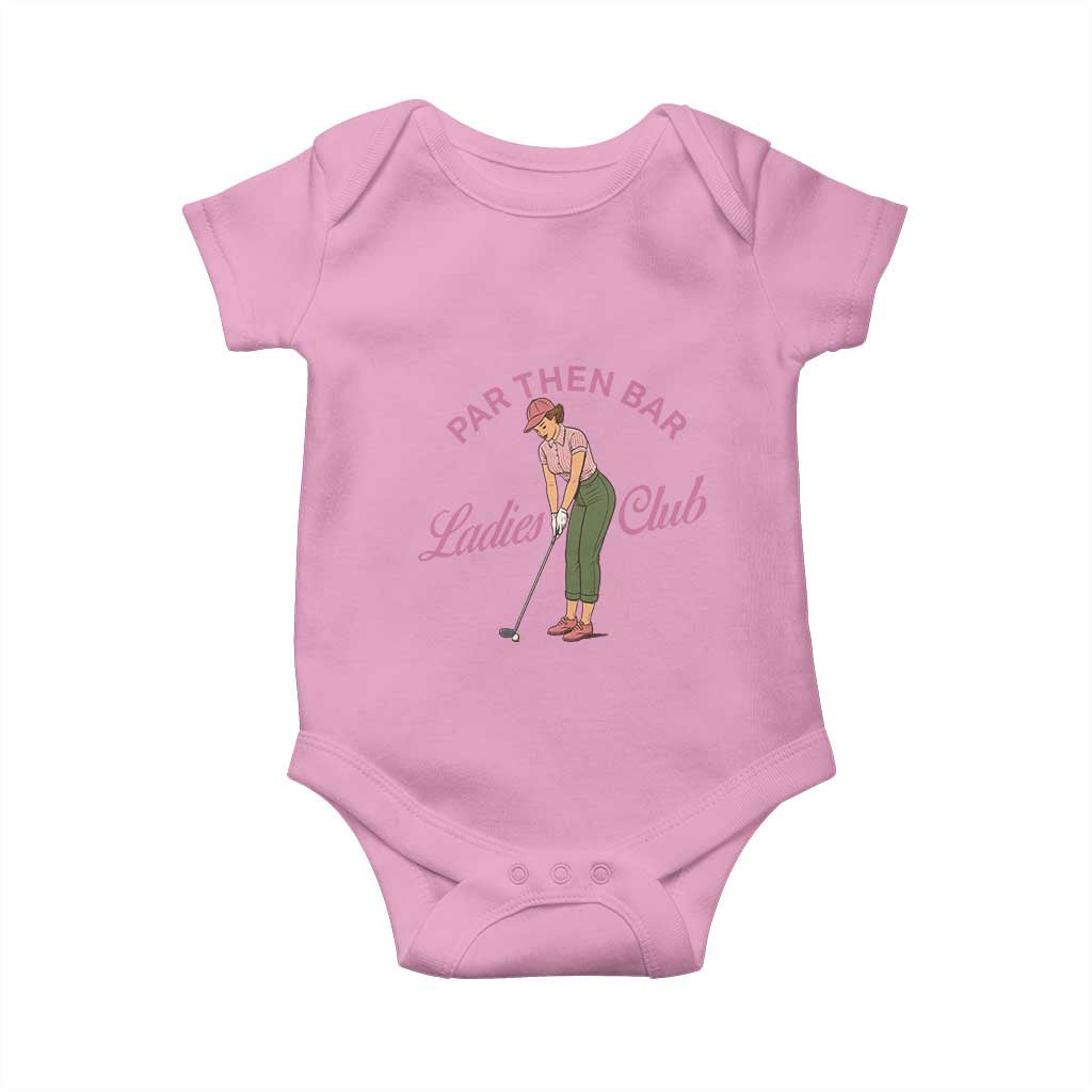 Par Then Bar Ladies Club Vintage Baby Onesie Retro Womens Golfing 19th Hole Humor Preppy Country