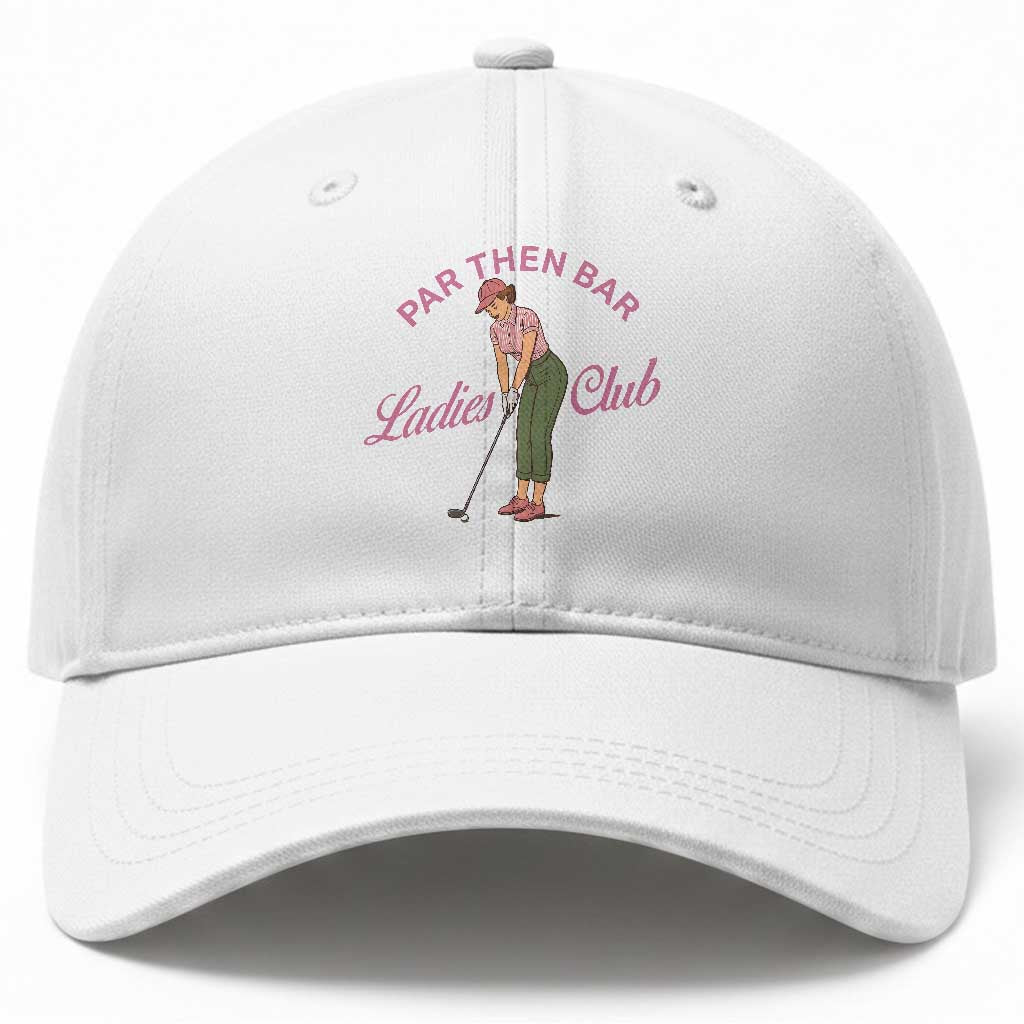 Par Then Bar Ladies Club Vintage Baseball Cap Retro Womens Golfing 19th Hole Humor Preppy Country