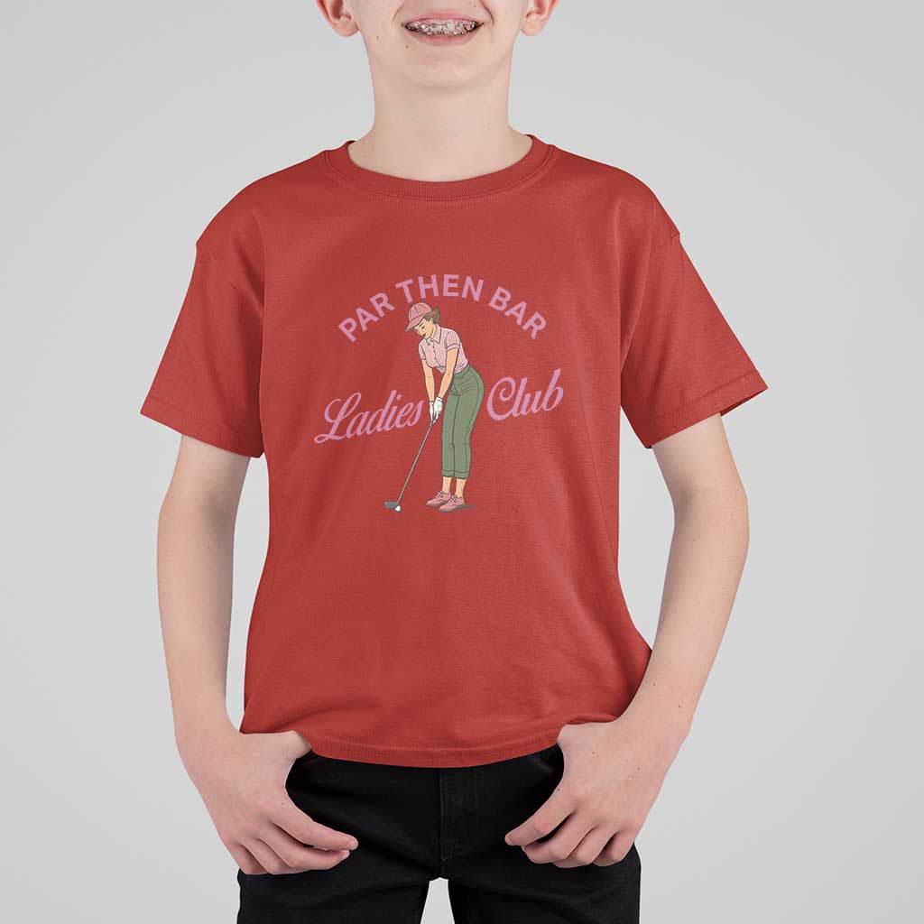 Par Then Bar Ladies Club Vintage T Shirt For Kid Retro Womens Golfing 19th Hole Humor Preppy Country