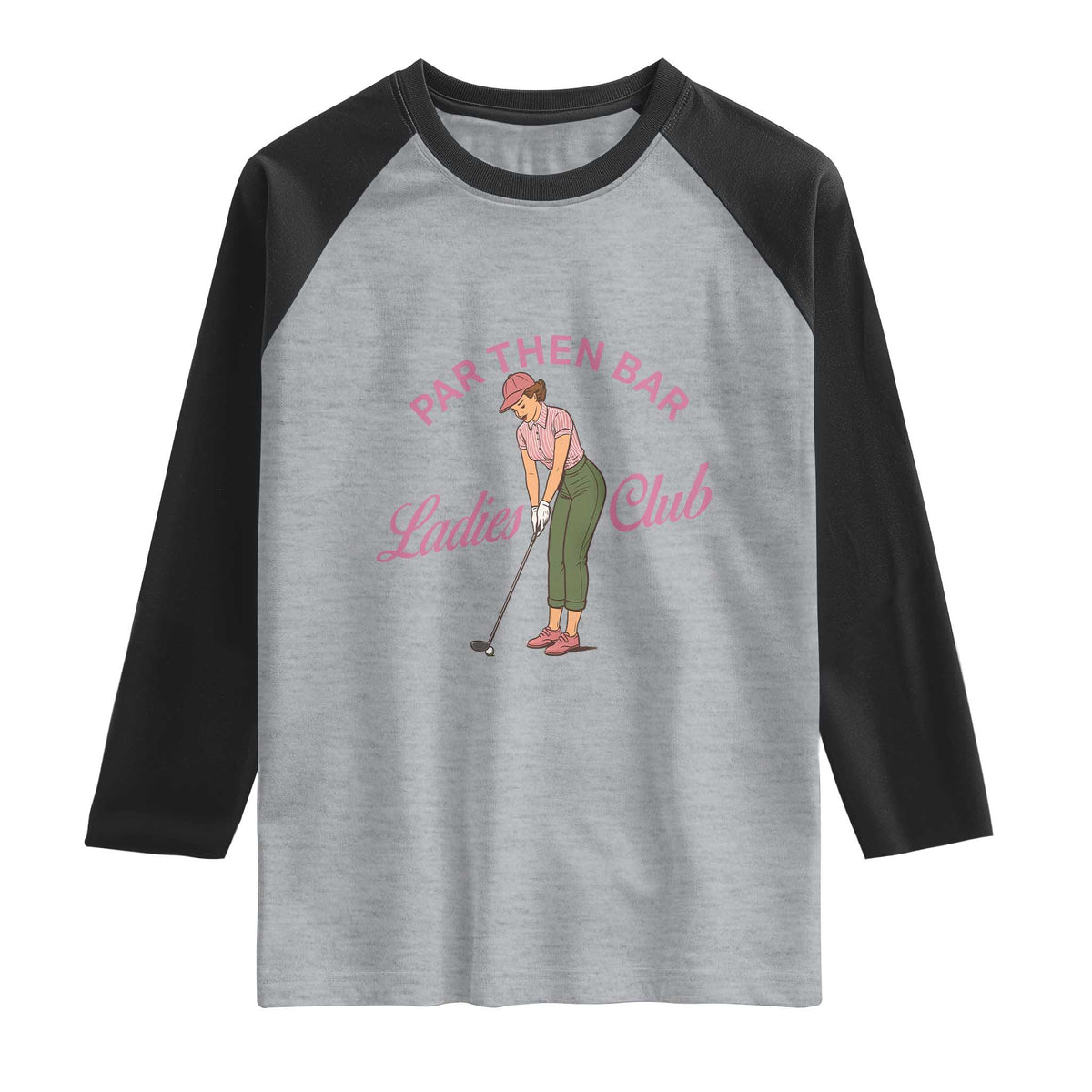Par Then Bar Ladies Club Vintage Raglan Shirt Retro Womens Golfing 19th Hole Humor Preppy Country