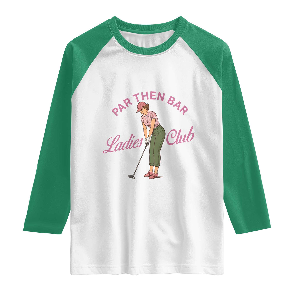 Par Then Bar Ladies Club Vintage Raglan Shirt Retro Womens Golfing 19th Hole Humor Preppy Country