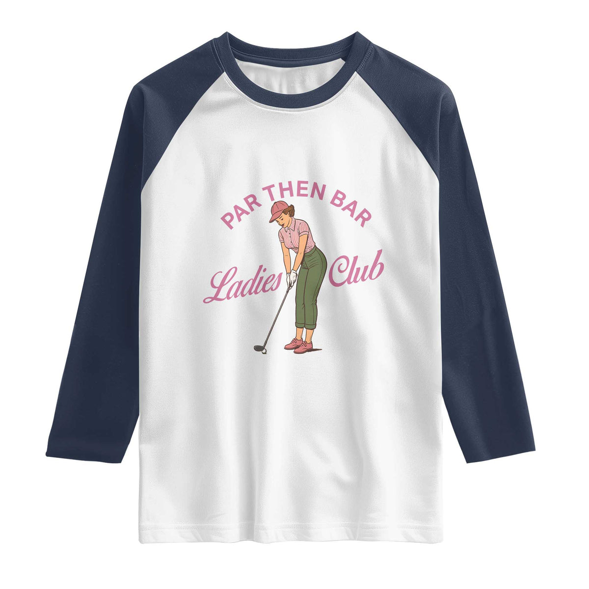 Par Then Bar Ladies Club Vintage Raglan Shirt Retro Womens Golfing 19th Hole Humor Preppy Country