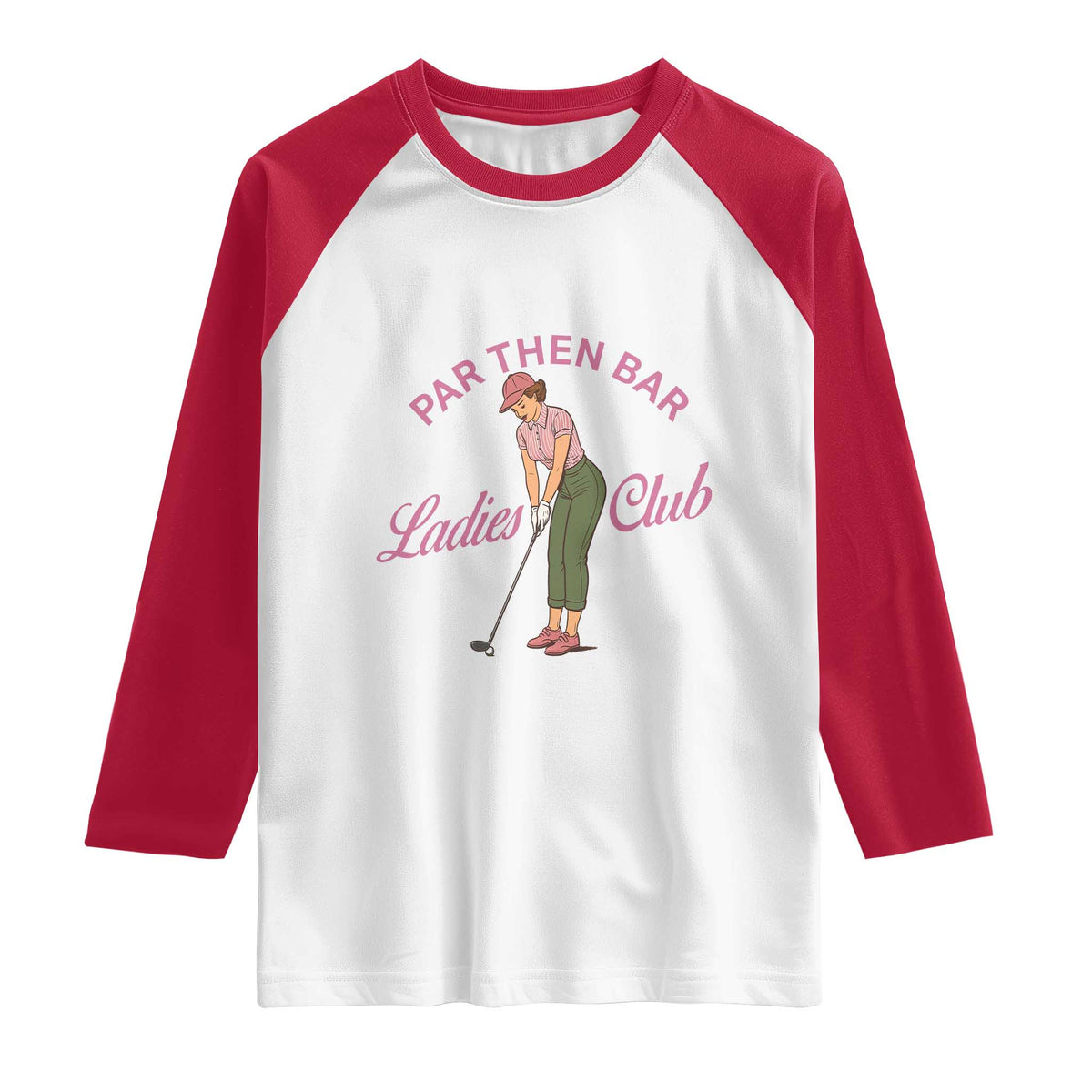 Par Then Bar Ladies Club Vintage Raglan Shirt Retro Womens Golfing 19th Hole Humor Preppy Country