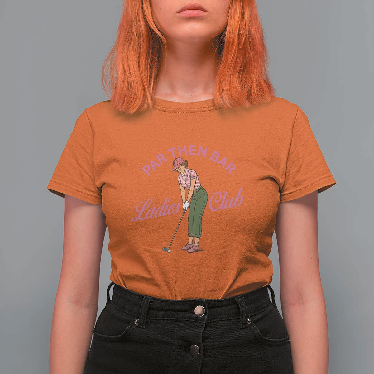 Par Then Bar Ladies Club Vintage T Shirt For Women Retro Womens Golfing 19th Hole Humor Preppy Country