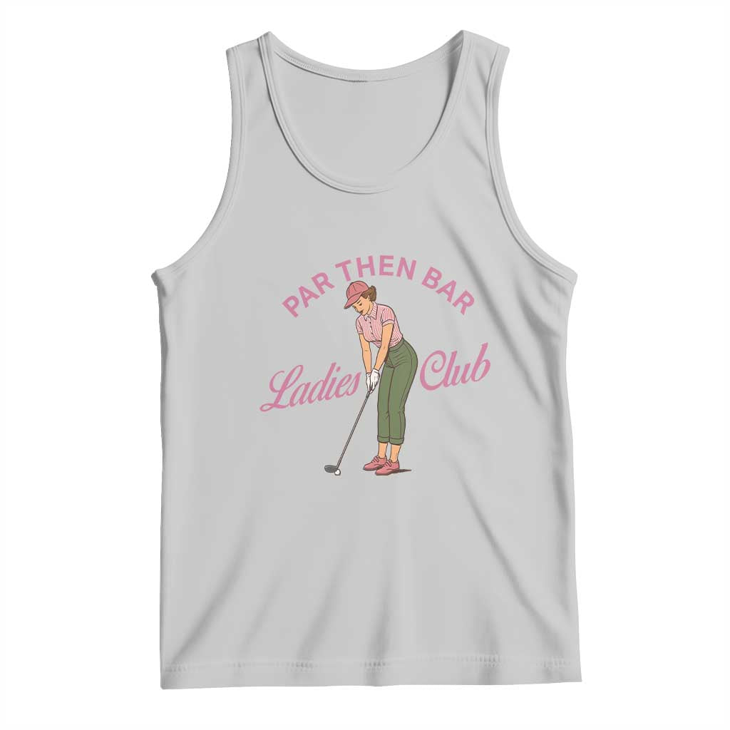Par Then Bar Ladies Club Vintage Tank Top Retro Womens Golfing 19th Hole Humor Preppy Country
