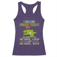 I Was One Under Today Funny Golf Humor Racerback Tank Top Sarcastic Golfer Joke Gift for Amateur Golfing Enthusiasts n Dads