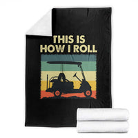 This Is How I Roll Golf Cart Retro 70s 80s Throw Blanket Vintage Golfing Lover Golfer Country Club Lifestyle