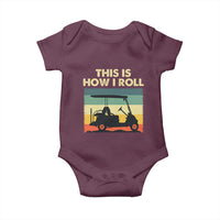This Is How I Roll Golf Cart Retro 70s 80s Baby Onesie Vintage Golfing Lover Golfer Country Club Lifestyle