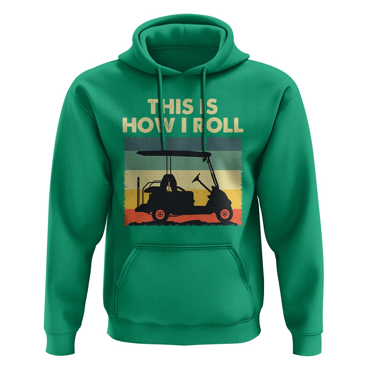 This Is How I Roll Golf Cart Retro 70s 80s Hoodie Vintage Golfing Lover Golfer Country Club Lifestyle