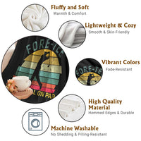 Fore-Tee And Still On Par Funny 40th Birthday Golf Throw Blanket Milestone Birthday Gift for Golfers Retro Sporty