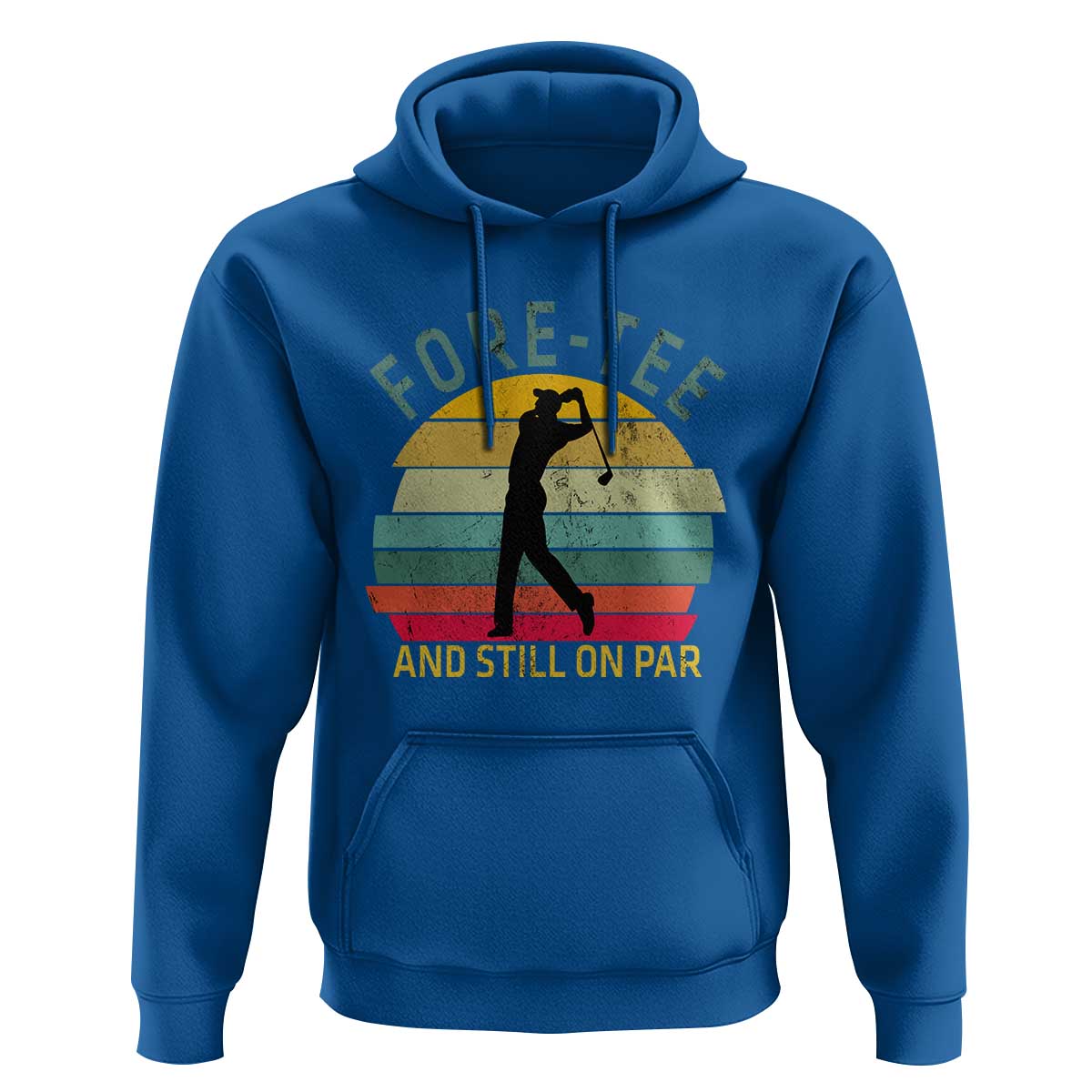 Fore-Tee And Still On Par Funny 40th Birthday Golf Hoodie Milestone Birthday Gift for Golfers Retro Sporty
