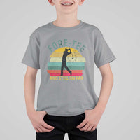Fore-Tee And Still On Par Funny 40th Birthday Golf T Shirt For Kid Milestone Birthday Gift for Golfers Retro Sporty
